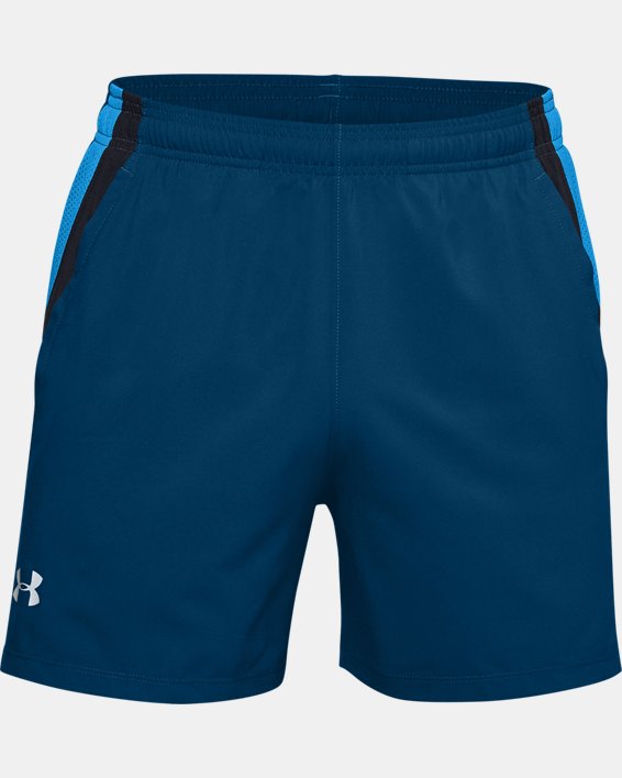 Men's UA Launch SW 5'' Shorts, Blue, pdpMainDesktop image number 3